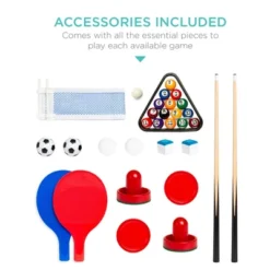 Best Choice Products 4-in-1 Multi Game Table, Childrens Arcade Set W/ Pool Billiards, Air Hockey, Foosball -Best Choice Products GUEST 6f702e41 eef4 4cae 800e 9b06149983f9