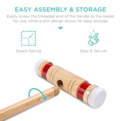 Best Choice Products 6-Player 32in Wood Croquet Set W/ 6 Mallets, 6 Balls, Wickets, Stakes, Carrying Bag - Multicolor -Best Choice Products GUEST 76b8ae52 7498 4498 86a4 8641dcdb24c9