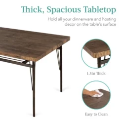 Best Choice Products 6-Piece 55in Modern Home Dining Set W/ Storage Racks, Rectangular Table, Bench, 4 Chairs 10 Best Choice Products 6-Piece 55in Modern Home Dining Set W/ Storage Racks, Rectangular Table, Bench, 4 Chairs -Best Choice Products GUEST 789ba536 012f 425c be46 af9317c7ae06