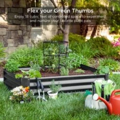 Best Choice Products 6x3x1ft Outdoor Metal Raised Garden Bed For Vegetables, Flowers, Herbs, Plants 13 Best Choice Products 6x3x1ft Outdoor Metal Raised Garden Bed For Vegetables, Flowers, Herbs, Plants -Best Choice Products GUEST 7f7ca628 307f 4812 a89a 392ea49cade6