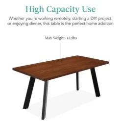 Best Choice Products 47 To 63in Modern Extendable Dining Table For 2-6 People W/ Leaf Extension, 2 Locks -Best Choice Products GUEST 85048da0 b138 43a2 b272 dcfa3eb1f1ba