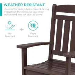 Best Choice Products All-Weather Rocking Chair, Indoor Outdoor HDPE Porch Rocker W/ 300lb Weight Capacity -Best Choice Products GUEST 860f425f b03b 4e87 abce 316fbf5452e2