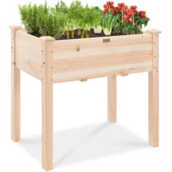 Best Choice Products 34x18x30in Raised Garden Bed, Elevated Wood Planter Box For Kids, Patio W/ Bed Liner -Best Choice Products GUEST 8977111b b5d9 4305 a2a7 9fb0ff4d559a