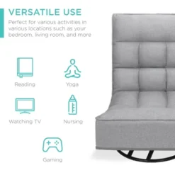 Best Choice Products Folding Floor Gaming Chair For Home, Office W/ 360-Degree Swivel, 4 Adjustable Positions -Best Choice Products GUEST 8b8aaac7 f61a 48e9 978b 327002829f71