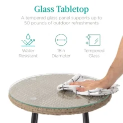 Best Choice Products 3-Piece Outdoor Wicker Bistro Set Patio Chat Conversation Furniture W/ 2 Chairs, Side Table -Best Choice Products GUEST 8d5055ee 15aa 4221 bcd4 c5b3235ef0d0