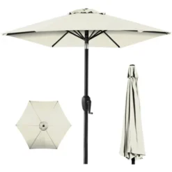 Best Choice Products 7.5ft Heavy-Duty Outdoor Market Patio Umbrella W/ Push Button Tilt, Easy Crank Lift -Best Choice Products GUEST 9270e64a 6042 4a88 b328 1e7f54a3835c