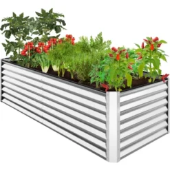 Best Choice Products 8x4x2ft Outdoor Metal Raised Garden Bed, Planter Box For Vegetables, Flowers, Herbs 18 Best Choice Products 8x4x2ft Outdoor Metal Raised Garden Bed, Planter Box For Vegetables, Flowers, Herbs -Best Choice Products GUEST 94032bb1 4b0e 4199 a70b 376e81ed2ec3