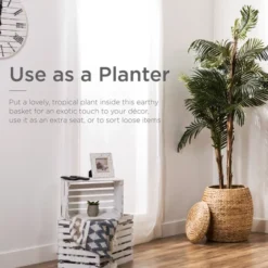 Best Choice Products Vintage Multipurpose Hyacinth Storage Organizer Tote Basket W/ Lid -Best Choice Products GUEST 99d3469d c17b 491a a60d ce44601995d5