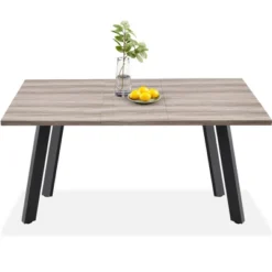 Best Choice Products 47 To 63in Modern Extendable Dining Table For 2-6 People W/ Leaf Extension, 2 Locks -Best Choice Products GUEST a0321769 e9d1 4e58 8671 a56f2e45a072