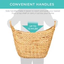 Best Choice Products Portable Large Hand Woven Wicker Braided Storage Laundry Basket Organizer W/ Handles -Best Choice Products GUEST a205deab 2e72 4aaf b696 bf56883b62c9