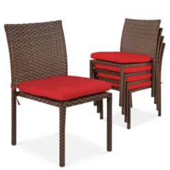 Best Choice Products Set Of 4 Stackable Outdoor Patio Wicker Chairs W/ Cushions, UV-Resistant Finish 13 Best Choice Products Set Of 4 Stackable Outdoor Patio Wicker Chairs W/ Cushions, UV-Resistant Finish -Best Choice Products GUEST a2e6e945 69b2 4b4d a6f4 c39f51ecc20d