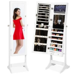 Best Choice Products 6-Tier Standing Mirror Lockable Storage Organizer Cabinet Armoire W/ LED Lights -Best Choice Products GUEST a53662f6 4fa4 45c3 8f56 c19a4ce03288