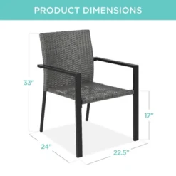 Best Choice Products Set Of 2 Stackable Wicker Chairs W/ Armrests, Steel Conversation Accent Furniture For Patio 13 Best Choice Products Set Of 2 Stackable Wicker Chairs W/ Armrests, Steel Conversation Accent Furniture For Patio -Best Choice Products GUEST a6e99271 7b0e 412b a068 157904d7ea45