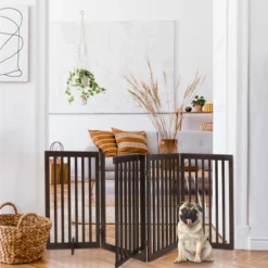 Best Choice Products 31.5in 4-Panel Freestanding Wooden Pet Gate W/ Walk Through Door, Adjustable Pen -Best Choice Products GUEST a7f99725 af2a 4327 93f7 72bdba139abc