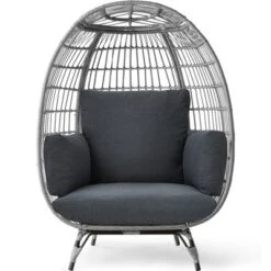 Best Choice Products Wicker Egg Chair Oversized Indoor Outdoor Patio Lounger W/ Steel Frame, 440lb Capacity -Best Choice Products GUEST ab1e1615 ccb9 4d7f 986f 489dd1e3aa2d