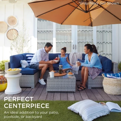 Best Choice Products 7-Piece Modular Outdoor Conversational Furniture Set, Wicker Sectional Sofas W/ Cover 5 Best Choice Products 7-Piece Modular Outdoor Conversational Furniture Set, Wicker Sectional Sofas W/ Cover - Image 5