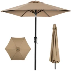 Best Choice Products 10ft Outdoor Steel Market Patio Umbrella W/ Crank, Tilt Push Button, 6 Ribs -Best Choice Products GUEST b54c95df 8719 4348 bd13 940a241f7aa7
