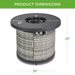 Best Choice Products 32in Round Fire Pit Table, 50,000 BTU Outdoor Wicker Patio Firepit W/ Cover, Tank Holder -Best Choice Products GUEST b5ed7b1f 19b1 47b8 aa4f 3e4ee6a8d23c