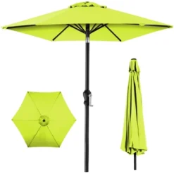 Best Choice Products 10ft Outdoor Steel Market Patio Umbrella W/ Crank, Tilt Push Button, 6 Ribs -Best Choice Products GUEST b64ee8ae 3b42 43af b732 b8121760c578
