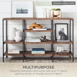 Best Choice Products 55in Industrial 4-Tier Console Table W/ Tall Shelves, Metal Frame -Best Choice Products GUEST b8d9985e c593 46e7 89e8 a14b1daf3563