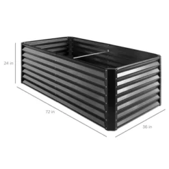Best Choice Products 6x3x2ft Outdoor Metal Raised Garden Bed, Planter Box For Vegetables, Flowers, Herbs -Best Choice Products GUEST ba2e7897 c465 4b76 a509 83038d152d63
