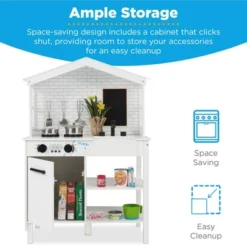 Best Choice Products Farmhouse Play Kitchen Toy For Kids W/ Chalkboard, Storage Shelves, 5 Accessories -Best Choice Products GUEST bce726a9 f4c4 4353 91b8 2e4d008fc3cf