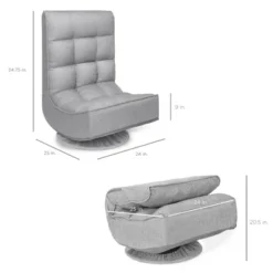 Best Choice Products Folding Floor Gaming Chair For Home, Office W/ 360-Degree Swivel, 4 Adjustable Positions -Best Choice Products GUEST bd55369e 0c6f 4f99 9380 5105dde9f3ae