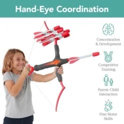 Best Choice Products Kids Bow & Arrow Set, Children's Play Archery Toy W/ Target Stand, 12 Arrows, Quiver 13 Best Choice Products Kids Bow & Arrow Set, Children's Play Archery Toy W/ Target Stand, 12 Arrows, Quiver -Best Choice Products GUEST bed56b25 0b89 48d8 8e21 9c1d666afb7c