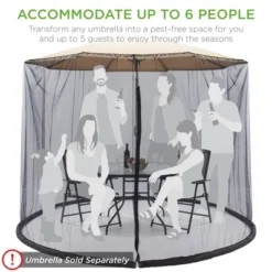 Best Choice Products 9ft Adjustable Bug Screen Accessory For Outdoor Patio Umbrella W/ Polyester Net, Fillable Base -Best Choice Products GUEST c3e481e9 ec98 4ecd aa9d f8a4378c8365