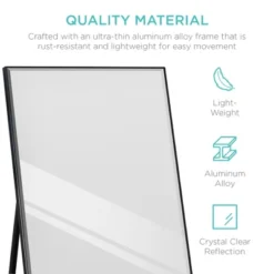 Best Choice Products 65x22in Full Length Mirror, Rectangular Beveled Wall Hanging & Leaning Floor Mirror -Best Choice Products GUEST c497a33c 5f1b 469b a518 2df6de17e7cb