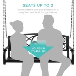 Best Choice Products 2-Person Metal Outdoor Porch Swing, Hanging Patio Bench W/ Weather-Resistant Steel -Best Choice Products GUEST c50c8124 6371 499a 8fa7 a3402ecc0d11