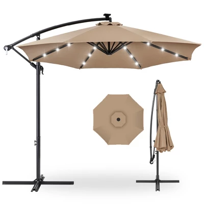 Best Choice Products 10ft Solar LED Offset Hanging Outdoor Market Patio Umbrella W/ Easy Tilt Adjustment 9 Best Choice Products 10ft Solar LED Offset Hanging Outdoor Market Patio Umbrella W/ Easy Tilt Adjustment - Image 9