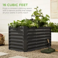 Best Choice Products 4x2x2ft Outdoor Metal Raised Garden Bed, Planter Box For Vegetables, Flowers, Herbs -Best Choice Products GUEST c8932ca1 b857 4ab8 862b fc6c9787f294
