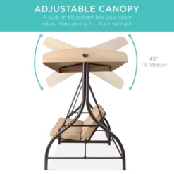 Best Choice Products 3-Seat Outdoor Converting Canopy Swing Glider Patio Hammock W/ Removable Cushions 14 Best Choice Products 3-Seat Outdoor Converting Canopy Swing Glider Patio Hammock W/ Removable Cushions -Best Choice Products GUEST c8c61d98 171e 4835 89e7 64aa21fb8340