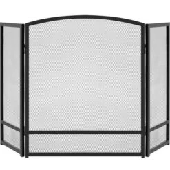 Best Choice Products 54.25x30.25in 3-Panel Steel Mesh Fireplace Screen, Spark Guard W/ Rustic Worn Finish -Best Choice Products GUEST cafe25b7 3ae3 4ed4 90e9 2b4f72bbddf9