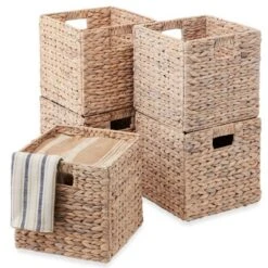 Best Choice Products 12x12in Hyacinth Baskets, Set Of 5 Multipurpose Collapsible Organizers W/ Inserts 20 Best Choice Products 12x12in Hyacinth Baskets, Set Of 5 Multipurpose Collapsible Organizers W/ Inserts -Best Choice Products GUEST ce77239f f99e 4231 b0df c1f4b5e2ad68