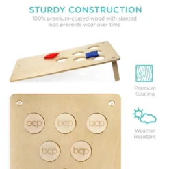 Best Choice Products 2-In-1 Cornhole & Beer Pong Board Game Set, Portable Beanbag Toss W/ 2 Carrying Bags, 6 Bean Bags -Best Choice Products GUEST d6a114e3 c455 4265 a1da 7f7e61804224