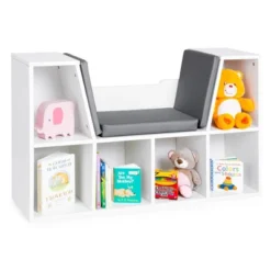 Best Choice Products 6-Cubby Kids Bedroom Storage Organizer, Multi-Purpose Bookcase W/ Cushioned Reading Nook -Best Choice Products GUEST d7ef848a e347 4428 b999 15ff9f030830