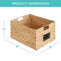 Best Choice Products Set Of 2 16in Woven Water Hyacinth Pantry Baskets W/ Chalkboard Label, Chalk Marker -Best Choice Products GUEST dd31e854 0d88 413c 8d83 acbbbdd398db