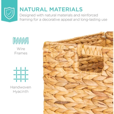 Best Choice Products 12x12in Hyacinth Baskets, Set Of 5 Multipurpose Collapsible Organizers W/ Inserts 3 Best Choice Products 12x12in Hyacinth Baskets, Set Of 5 Multipurpose Collapsible Organizers W/ Inserts - Image 3