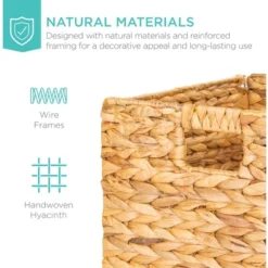 Best Choice Products 10.5x10.5in Hyacinth Storage Baskets, Set Of 5 Multipurpose Collapsible Organizers -Best Choice Products GUEST dffa2acf 74a4 4c6d 80d1 5b71b477dc2a