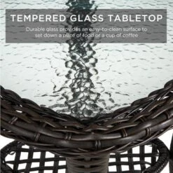 Best Choice Products 3-Piece Patio Wicker Bistro Furniture Set W/ 2 Cushioned Swivel Rocking Chairs, Side Table -Best Choice Products GUEST e484d34a 67e2 45a5 9372 0d6aa3c3a519