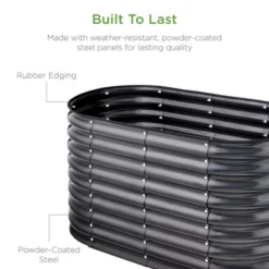Best Choice Products 4x2x2ft Outdoor Raised Metal Oval Garden Bed, Planter Box For Vegetables, Flowers - Charcoal 9 Best Choice Products 4x2x2ft Outdoor Raised Metal Oval Garden Bed, Planter Box For Vegetables, Flowers - Charcoal -Best Choice Products GUEST e8bb7f0f a933 49ae 8249 54164da6fad3