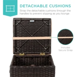 Best Choice Products Set Of 2 Wicker Ottomans, Multipurpose Furniture W/ Removable Cushions, Steel Frame 14 Best Choice Products Set Of 2 Wicker Ottomans, Multipurpose Furniture W/ Removable Cushions, Steel Frame -Best Choice Products GUEST e8d4d1b8 6acf 44d1 a70c df4541fb1b1d