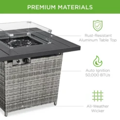 Best Choice Products 32in Fire Pit Table 50,000 BTU Outdoor Wicker Patio W/ Wind Guard, Glass Beads, Cover 11 Best Choice Products 32in Fire Pit Table 50,000 BTU Outdoor Wicker Patio W/ Wind Guard, Glass Beads, Cover -Best Choice Products GUEST e8e08561 7c13 45a9 a748 da8258a4175b