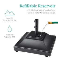 Best Choice Products Mobile Umbrella Base, Fillable Heavy-Duty Market Stand W/4 Wheels, 2 Locks, 120lb Capacity -Best Choice Products GUEST eaa1893f 8cd9 42c8 b70f 9bf92eb1b500