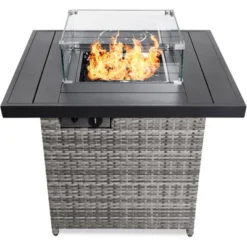 Best Choice Products 32in Fire Pit Table 50,000 BTU Outdoor Wicker Patio W/ Wind Guard, Glass Beads, Cover 14 Best Choice Products 32in Fire Pit Table 50,000 BTU Outdoor Wicker Patio W/ Wind Guard, Glass Beads, Cover -Best Choice Products GUEST ecd8786a fcf8 456f adf2 481695d10dd6