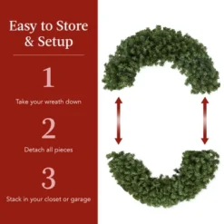 Best Choice Products 48in Artificial Pre-Lit Fir Christmas Wreath Decor W/ Red Bow, 250 LED Lights, 714 Tips, Plug-In -Best Choice Products GUEST ee202478 405d 4d0f a1b8 b8b2d119819f