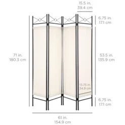Best Choice Products 6ft 4-Panel Folding Privacy Screen Room Divider Decoration Accent W/ Steel Frame -Best Choice Products GUEST ee882b80 df7e 426d a112 36c5985a32b0