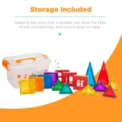 Best Choice Products 32-Piece Colorful Kids Mini Magnetic Tiles Educational STEM Toy Set W/ Carrying Case, Rounded Edges -Best Choice Products GUEST f0152c72 4055 4e41 80da a376bbba5a20